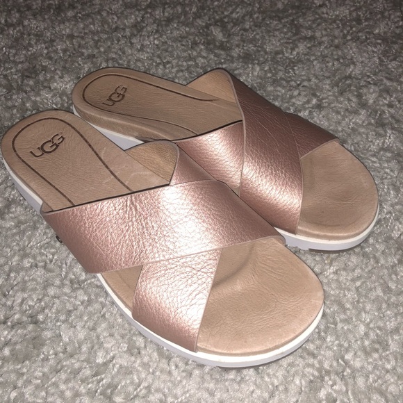 rose gold ugg sandals